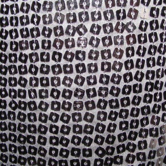 FOR LOVE & LIBERTY Evening Mini Dress, XS, Black, Square Sequins, Sleeveless - Picture 11 of 13